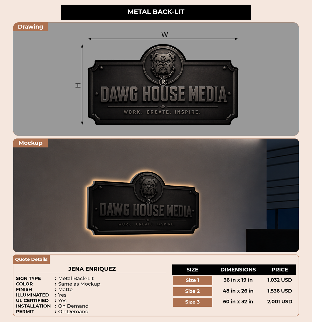 CUSTOM MOCKUP SIGN FOR Jena Enriquez