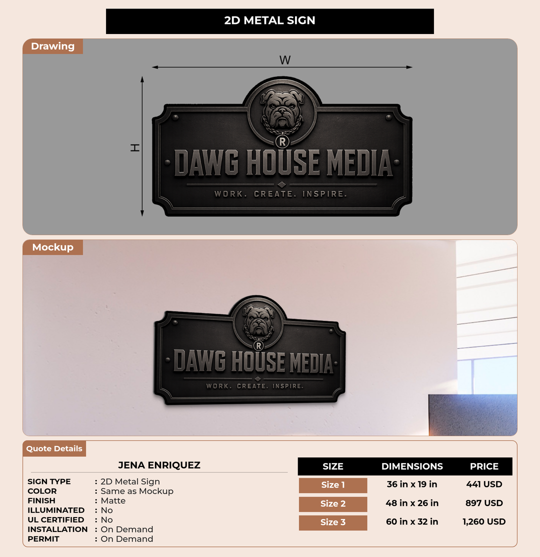 CUSTOM MOCKUP SIGN FOR Jena Enriquez