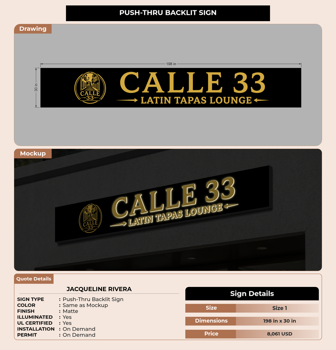 CUSTOM MOCKUP SIGN FOR Jacqueline Rivera