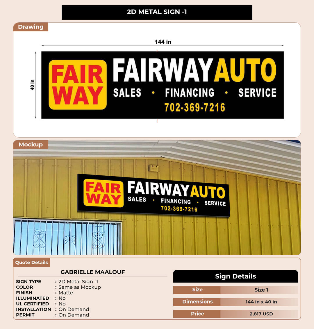 CUSTOM MOCKUP SIGN FOR Gabrielle Maalouf