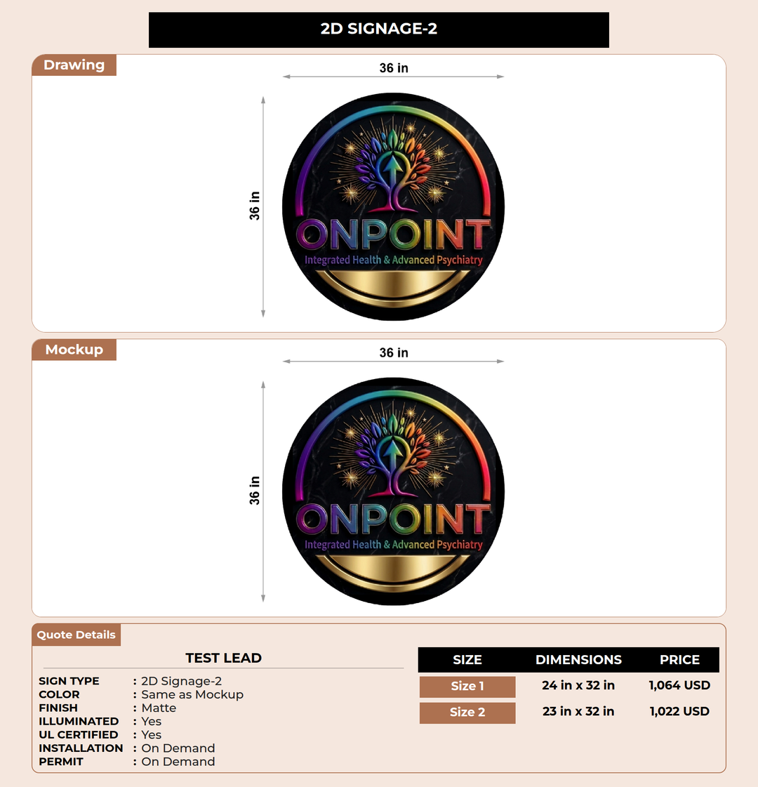 50% payment link for test lead