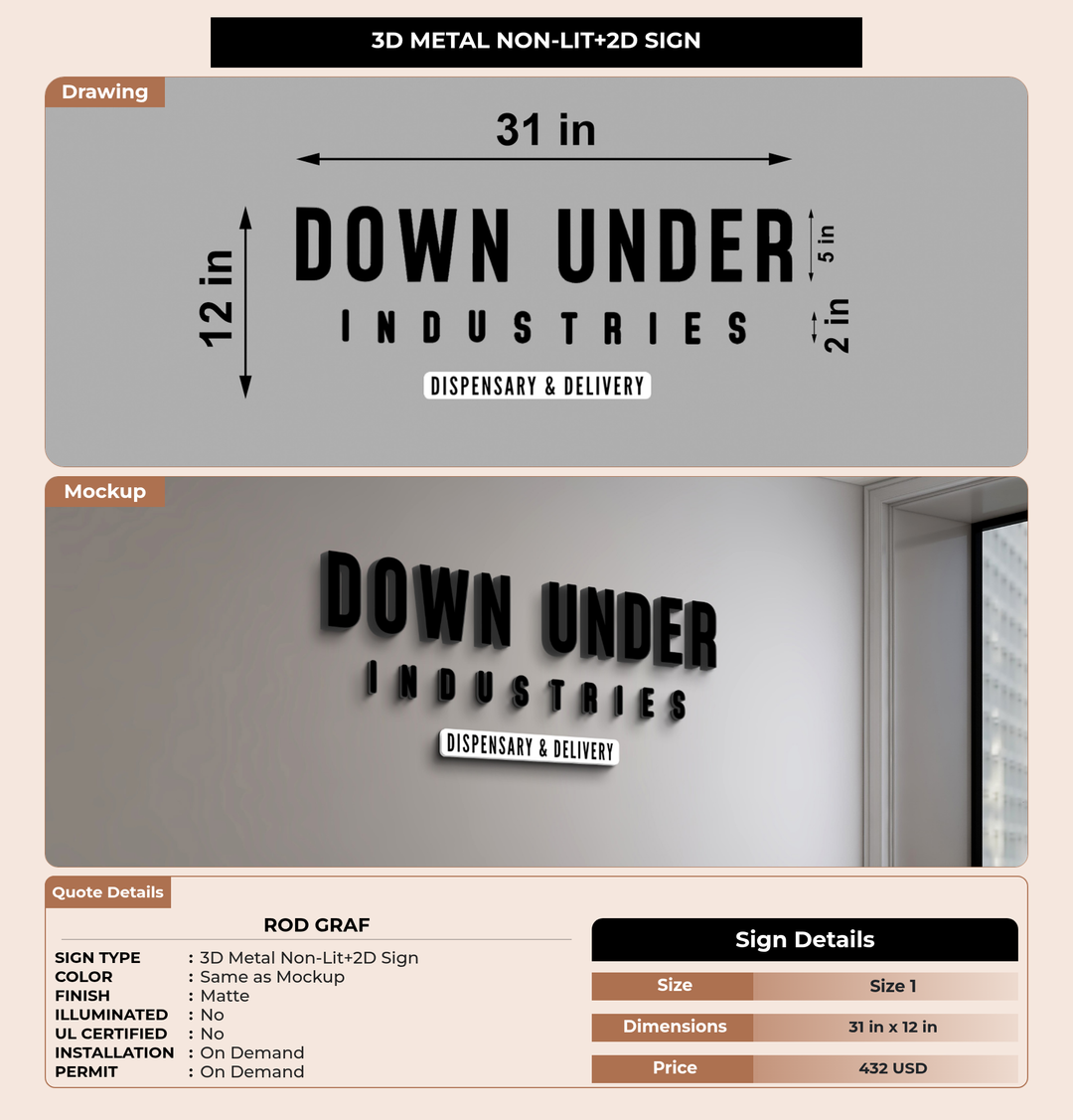 CUSTOM MOCKUP SIGN FOR Rod graf