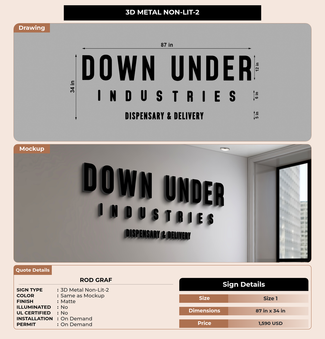 CUSTOM MOCKUP SIGN FOR Rod graf