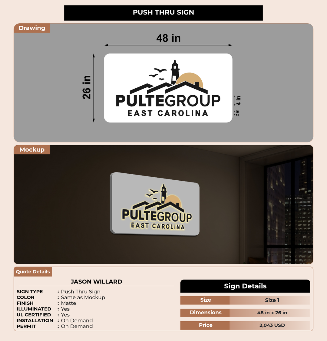 CUSTOM MOCKUP SIGN FOR Jason Willard