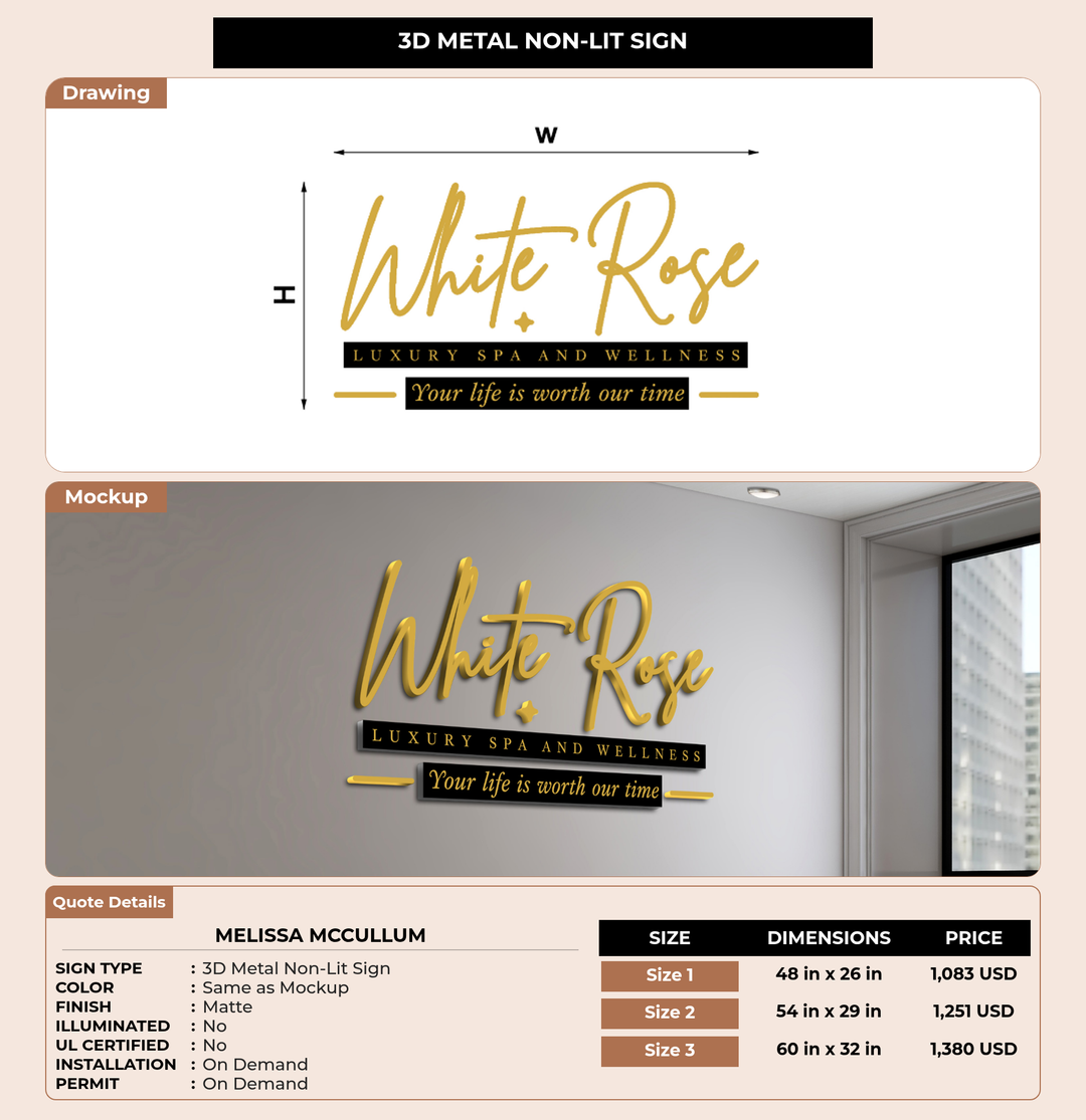 CUSTOM MOCKUP SIGN FOR Melissa Mccullum