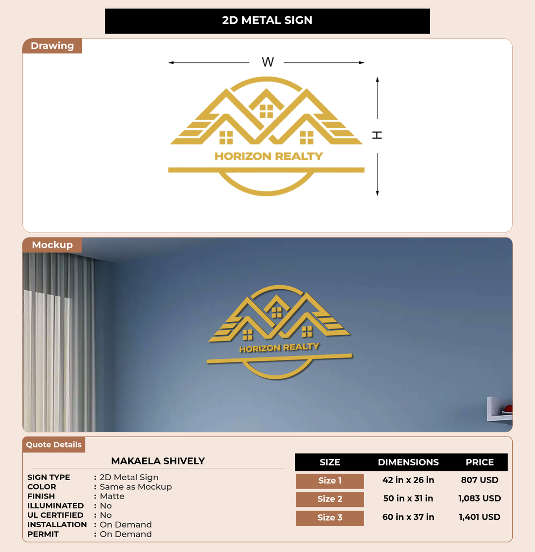 CUSTOM MOCKUP SIGN FOR Makaela Shively