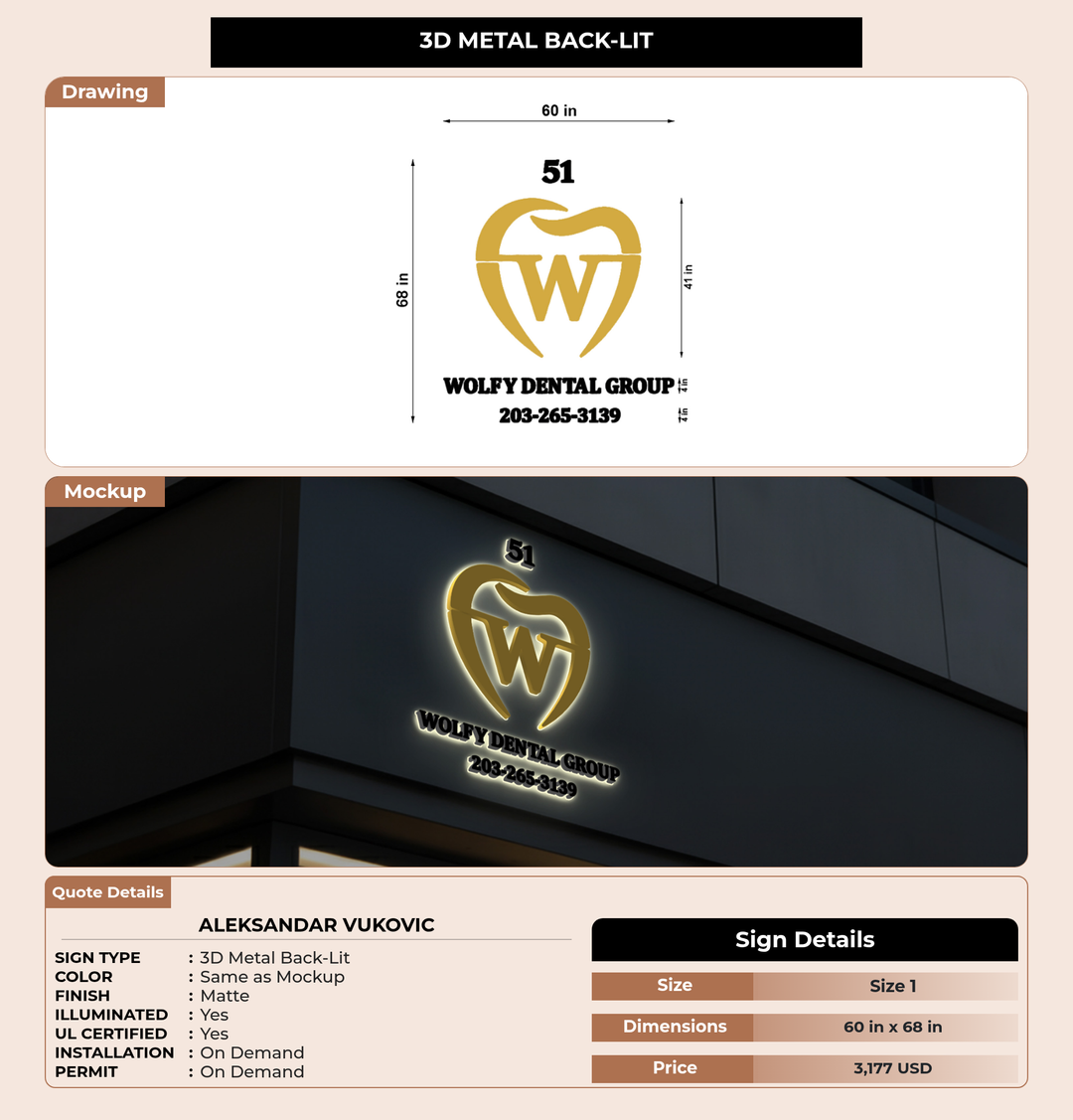 CUSTOM MOCKUP SIGN FOR Aleksandar Vukovic