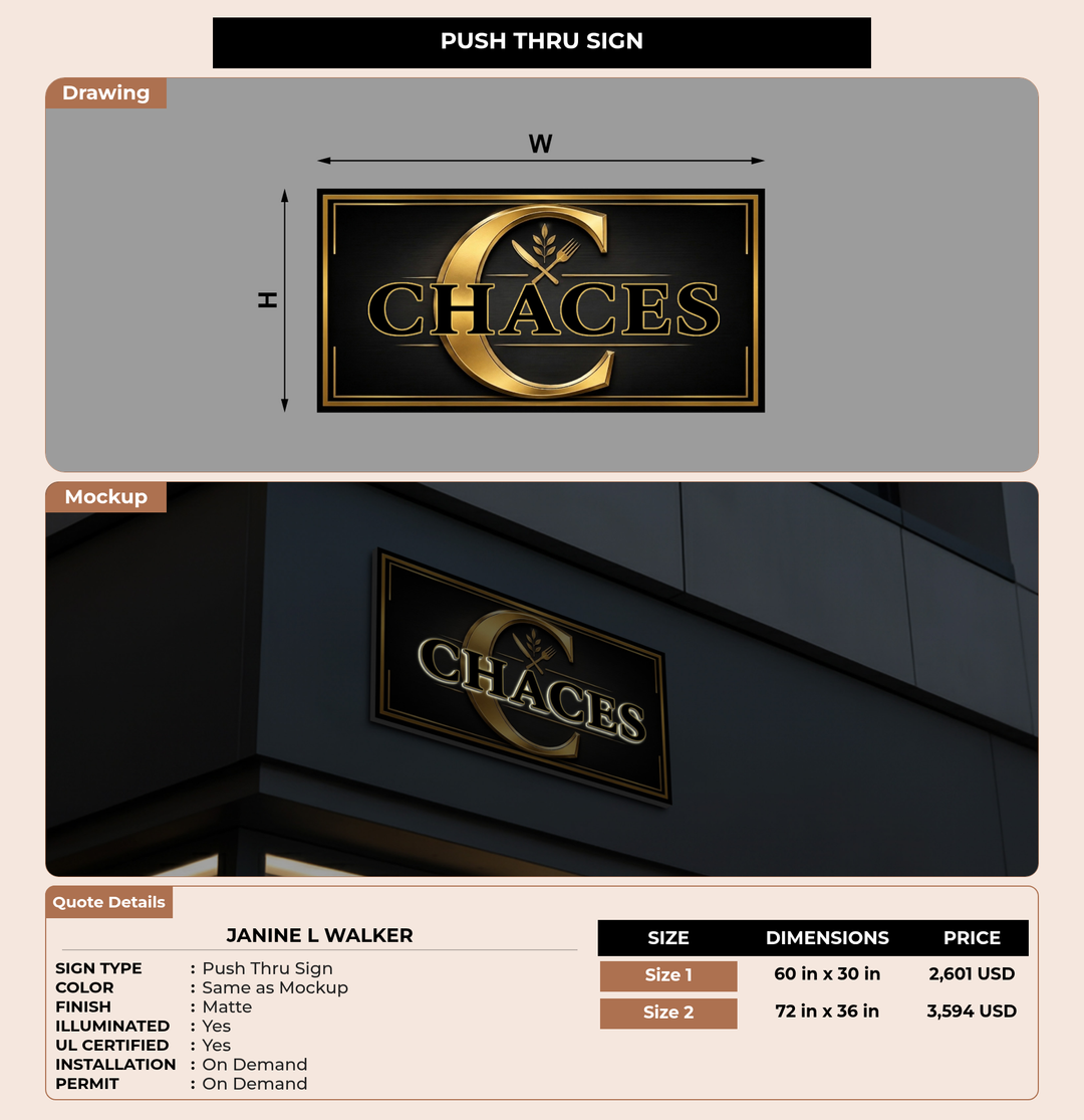 CUSTOM MOCKUP SIGN FOR Janine L Walker