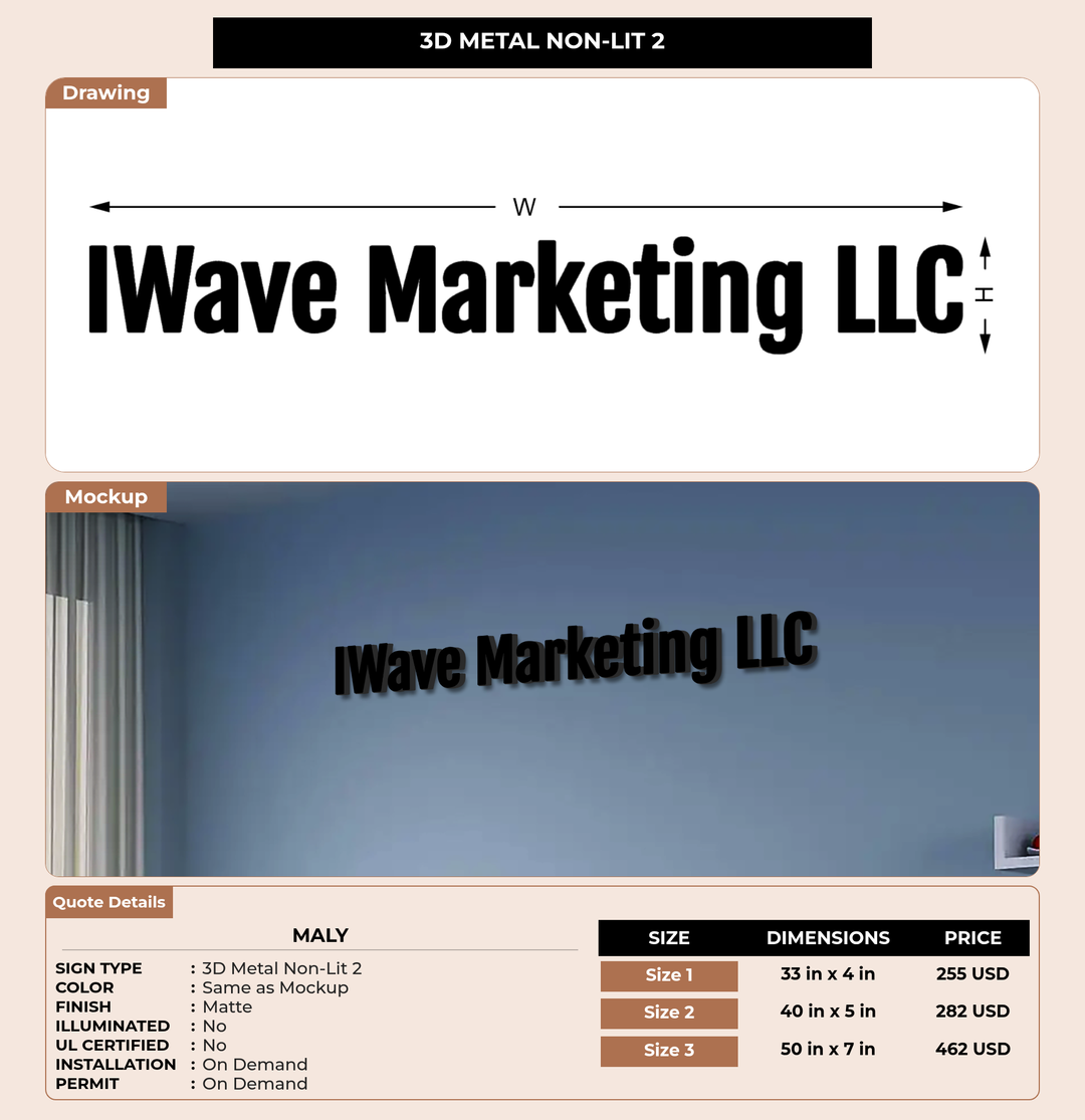 CUSTOM MOCKUP SIGN FOR Maly