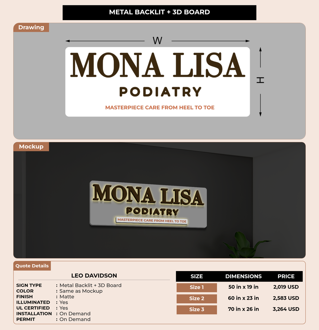 CUSTOM MOCKUP SIGN FOR Leo Davidson