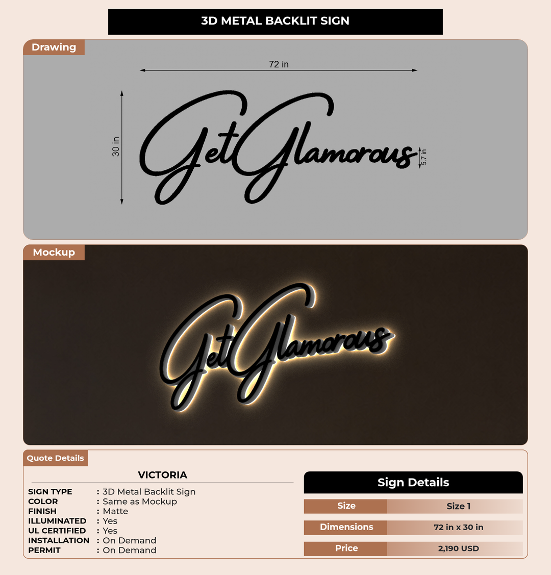 CUSTOM MOCKUP SIGN FOR Victoria