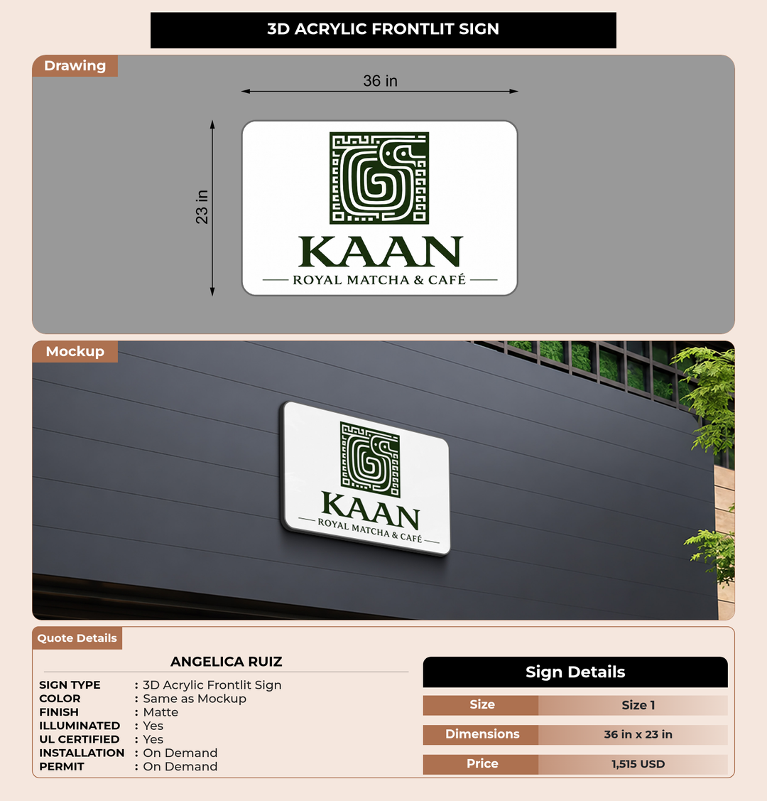 CUSTOM MOCKUP SIGN FOR Angelica Ruiz