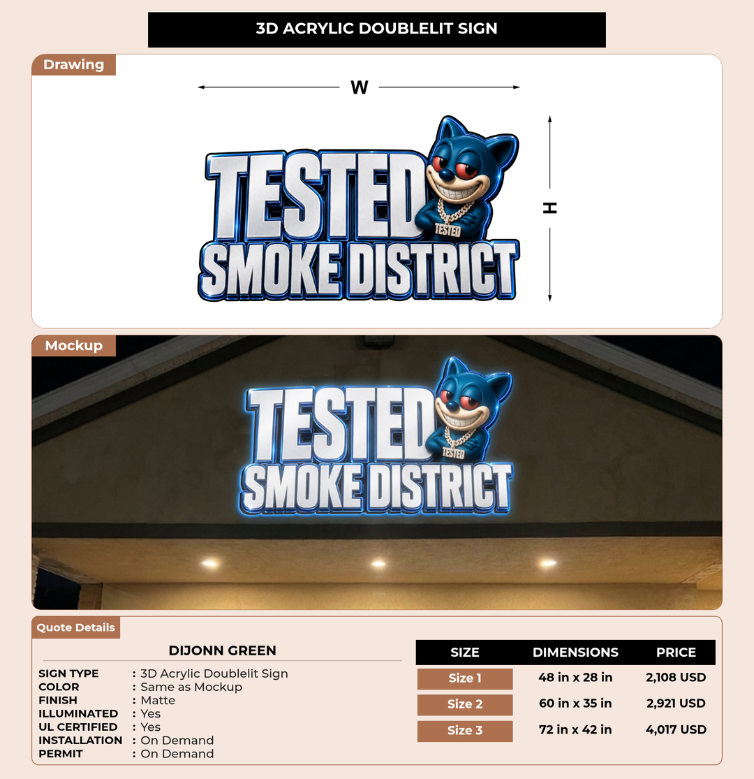 CUSTOM MOCKUP SIGN FOR Dijonn green