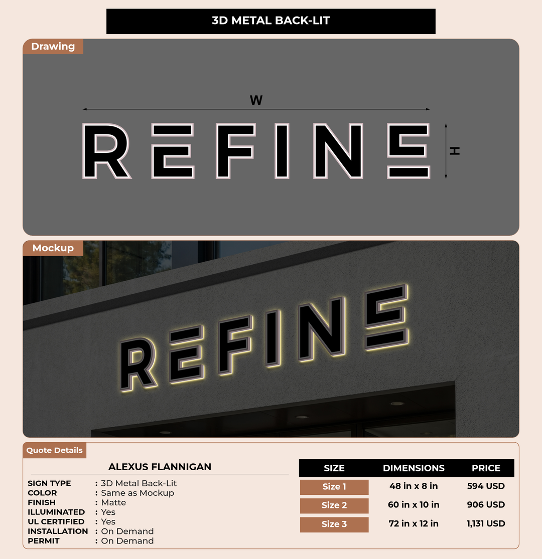 CUSTOM MOCKUP SIGN FOR Alexus flannigan