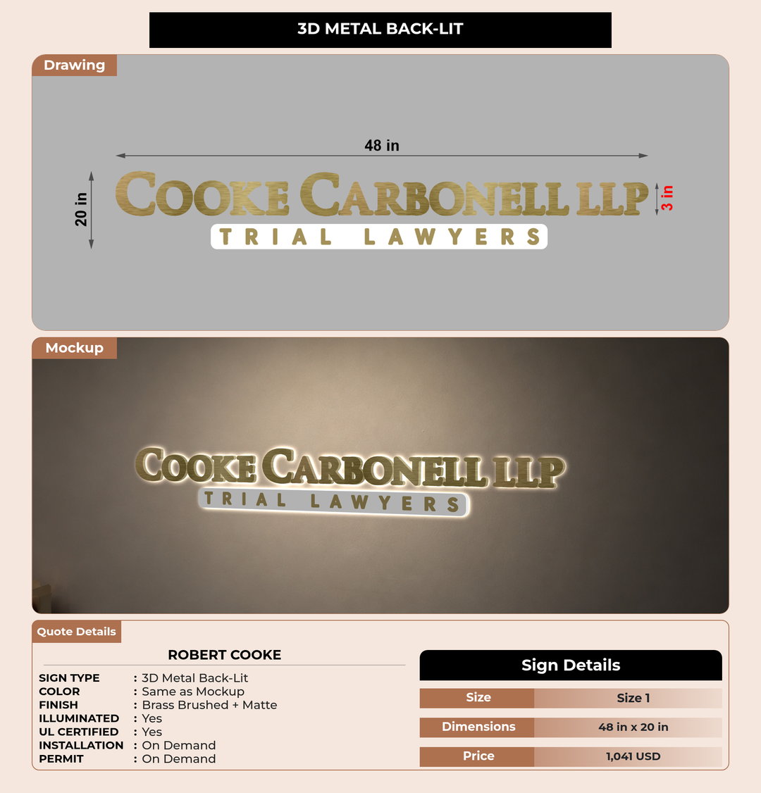 CUSTOM MOCKUP SIGN FOR Robert Cooke