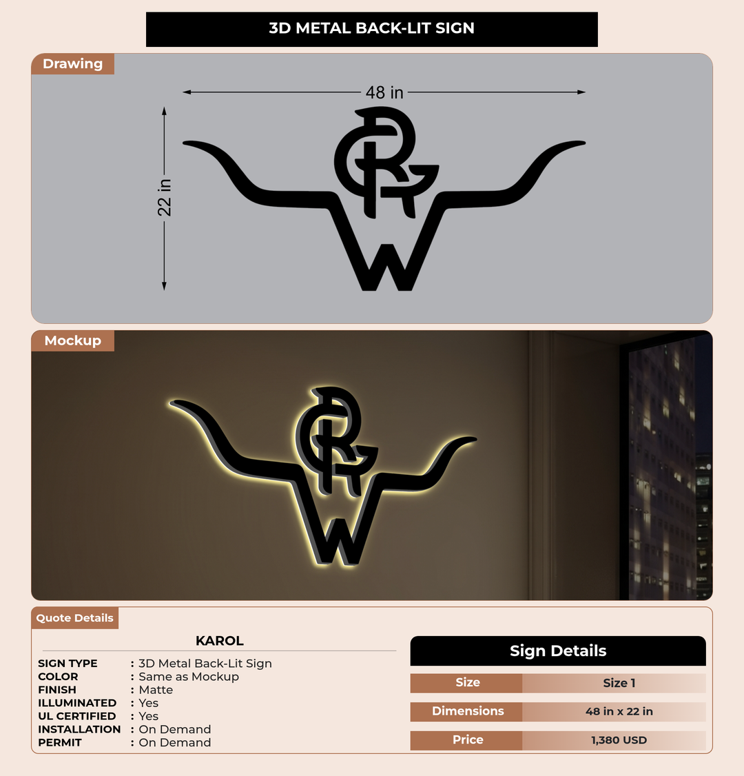 CUSTOM MOCKUP SIGN FOR Karol