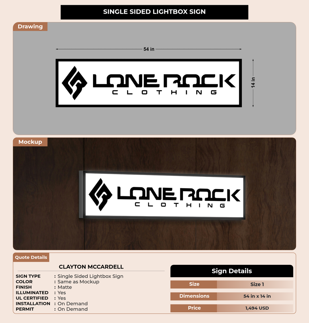CUSTOM MOCKUP SIGN FOR Clayton McCardell