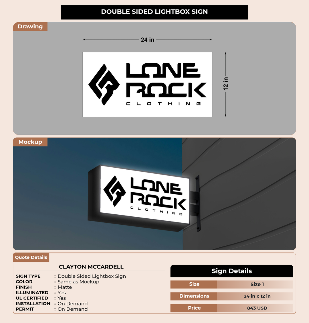 CUSTOM MOCKUP SIGN FOR Clayton McCardell