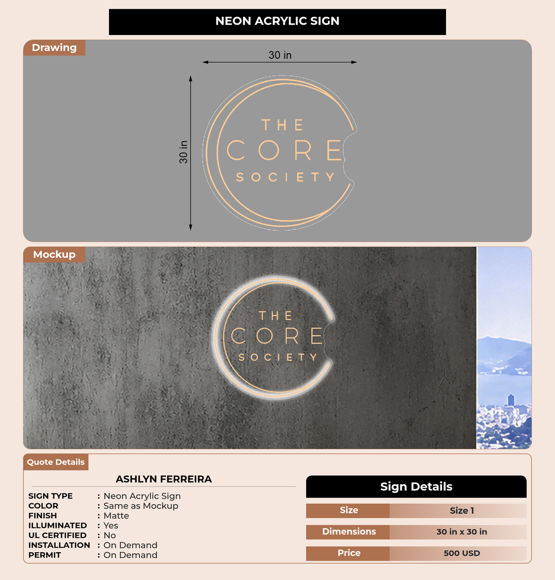 CUSTOM MOCKUP SIGN FOR Ashlyn Ferreira