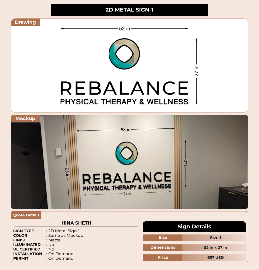 CUSTOM MOCKUP SIGN FOR Hina Sheth