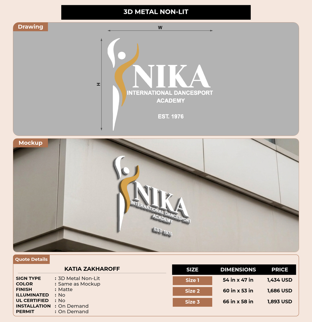 CUSTOM MOCKUP SIGN FOR Katia Zakharoff