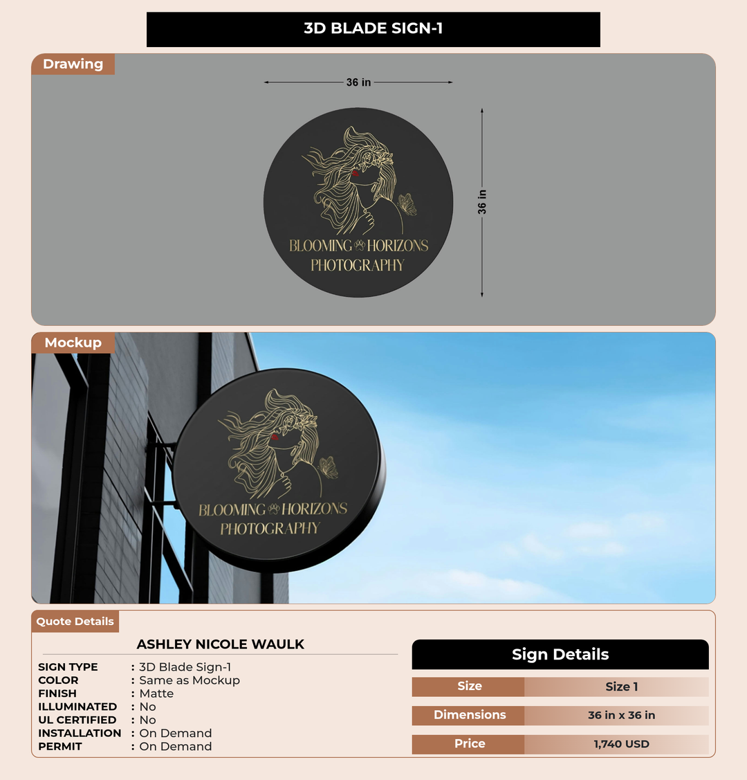 CUSTOM MOCKUP SIGN FOR ASHLEY NICOLE WAULK