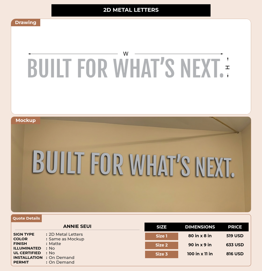 CUSTOM MOCKUP SIGN FOR Annie Seui