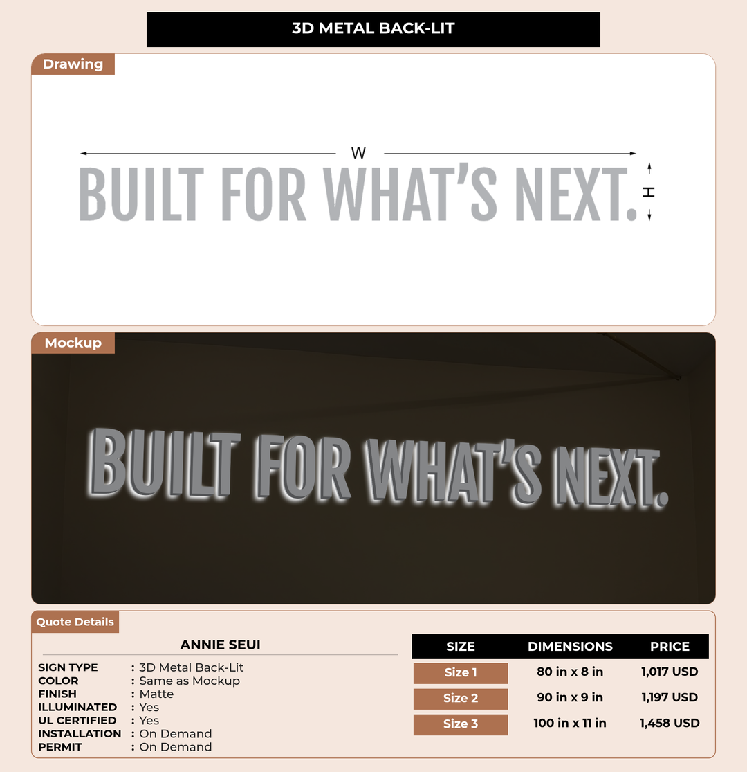 CUSTOM MOCKUP SIGN FOR Annie Seui