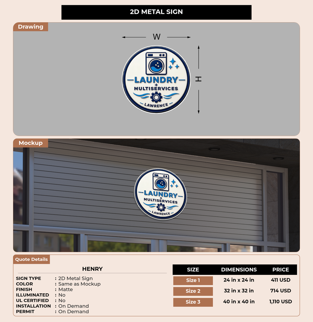 CUSTOM MOCKUP SIGN FOR Henry