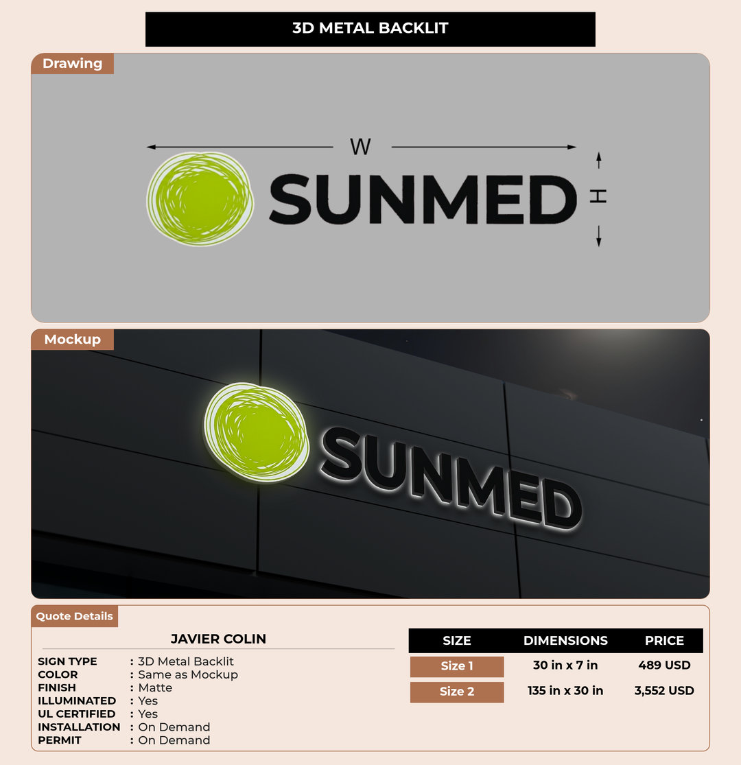 CUSTOM MOCKUP SIGN FOR Javier Colin