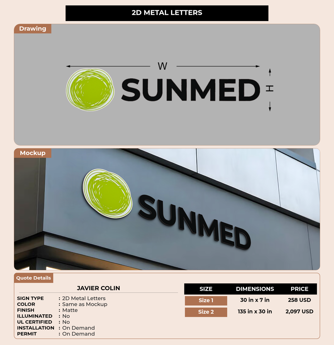CUSTOM MOCKUP SIGN FOR Javier Colin