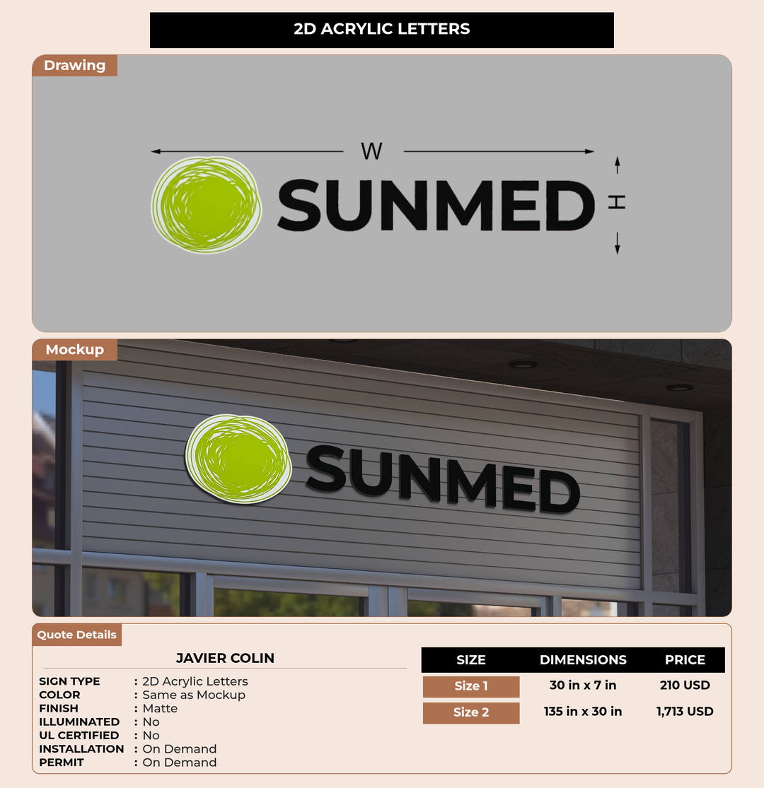 CUSTOM MOCKUP SIGN FOR Javier Colin