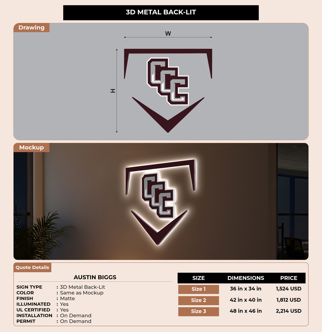 CUSTOM MOCKUP SIGN FOR Austin Biggs