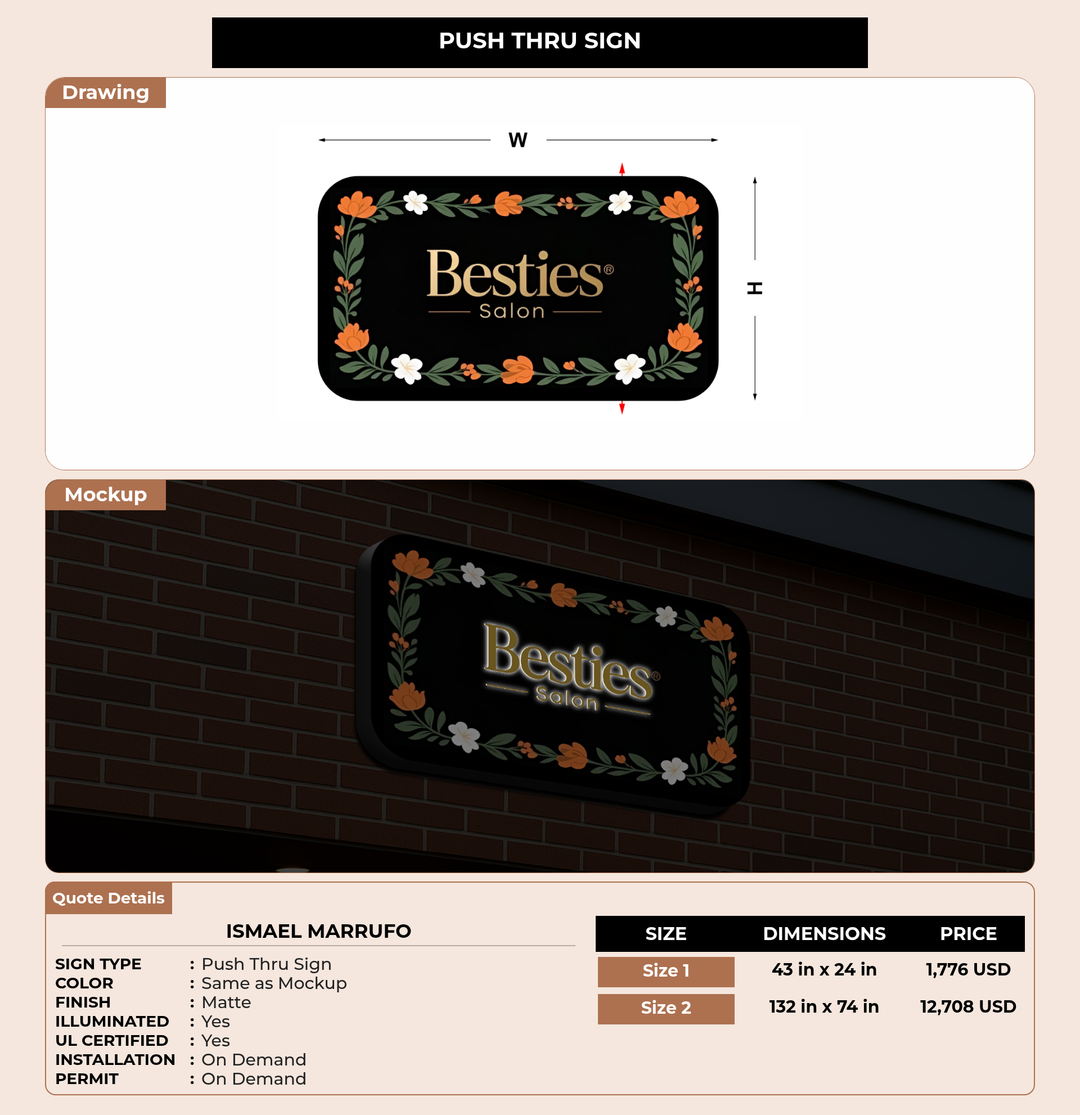 CUSTOM MOCKUP SIGN FOR Ismael Marrufo