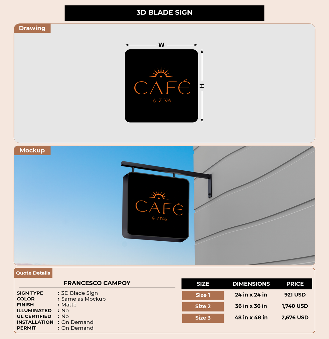 CUSTOM MOCKUP SIGN FOR Francesco Campoy