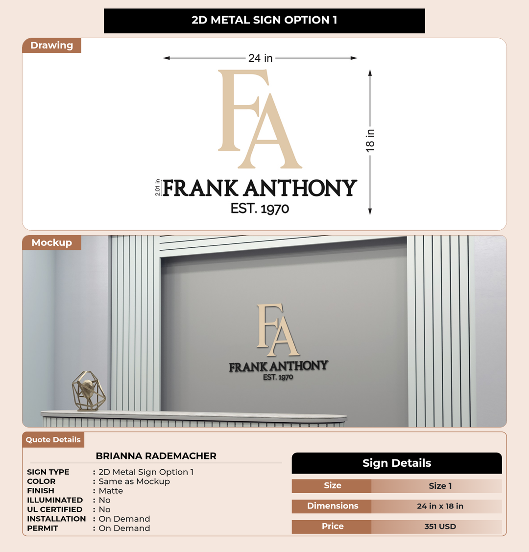CUSTOM MOCKUP SIGN FOR brianna rademacher