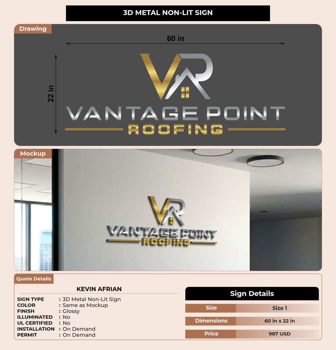 CUSTOM MOCKUP SIGN FOR Kevin Afrian