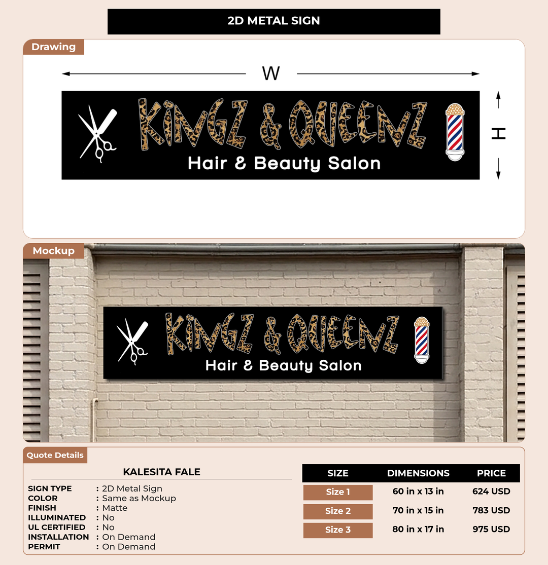 CUSTOM MOCKUP SIGN FOR Kalesita Fale