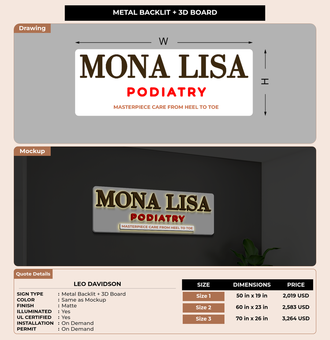 CUSTOM MOCKUP SIGN FOR Leo Davidson