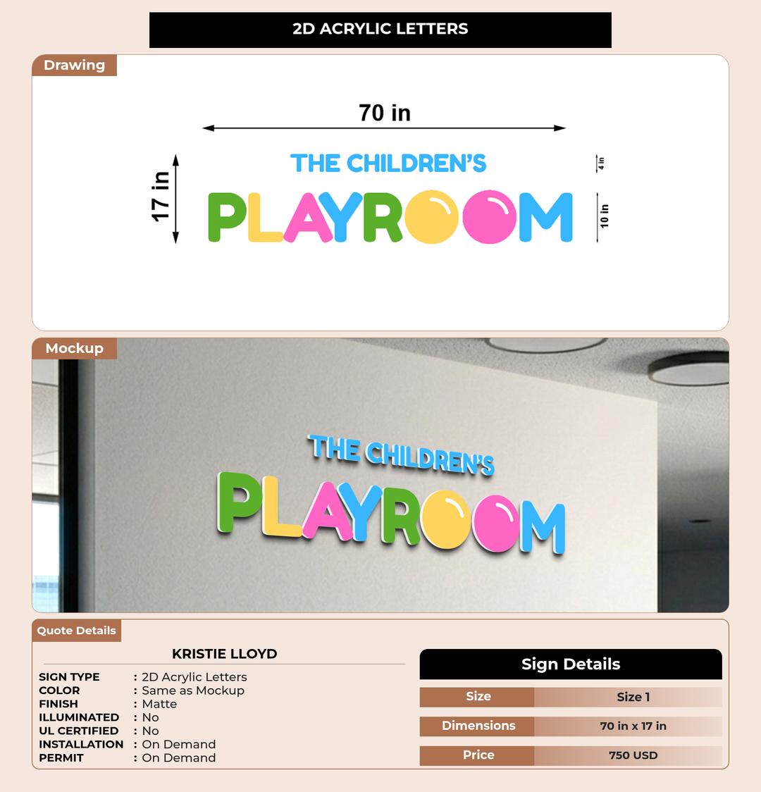 CUSTOM MOCKUP SIGN FOR Kristie Lloyd