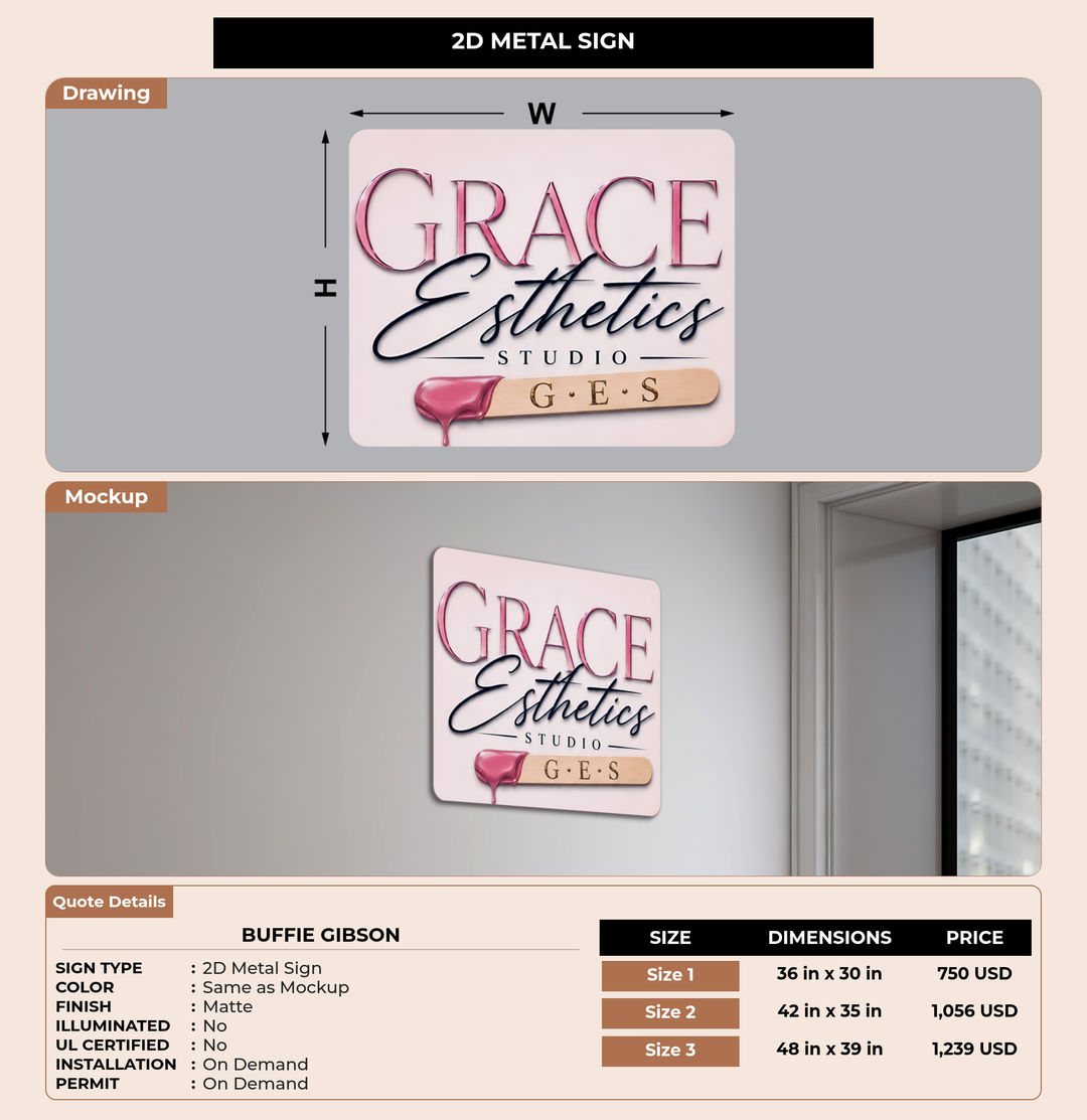 CUSTOM MOCKUP SIGN FOR Buffie Gibson