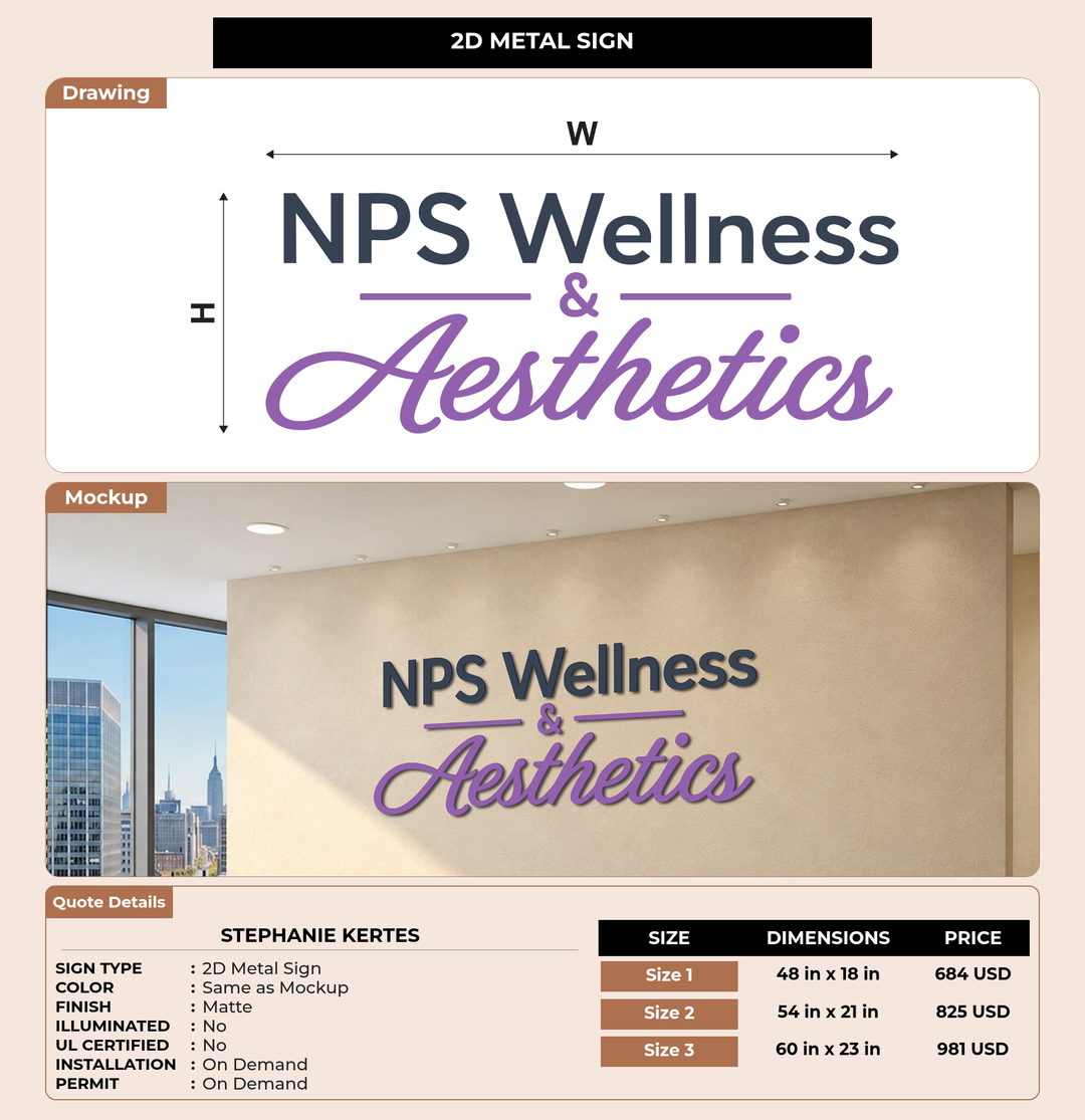 CUSTOM MOCKUP SIGN FOR Stephanie Kertes