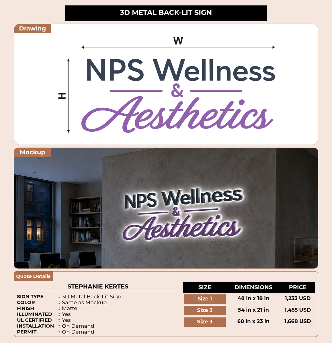 CUSTOM MOCKUP SIGN FOR Stephanie Kertes