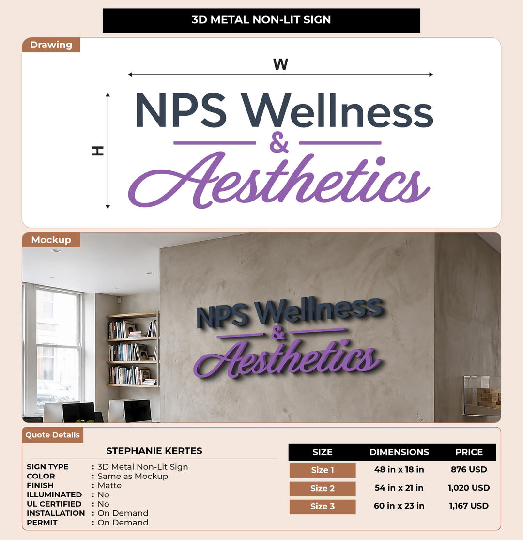 CUSTOM MOCKUP SIGN FOR Stephanie Kertes