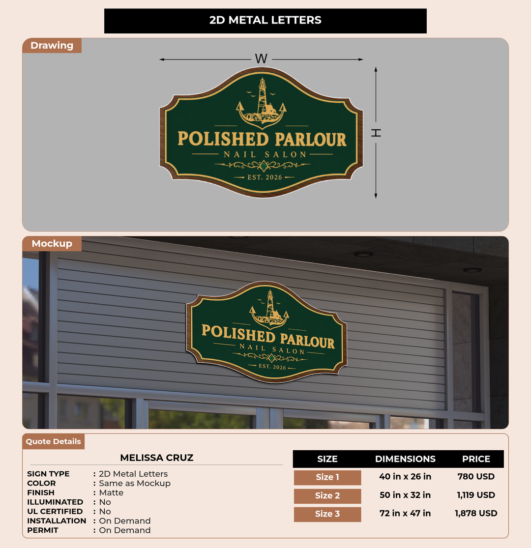 CUSTOM MOCKUP SIGN FOR Melissa Cruz