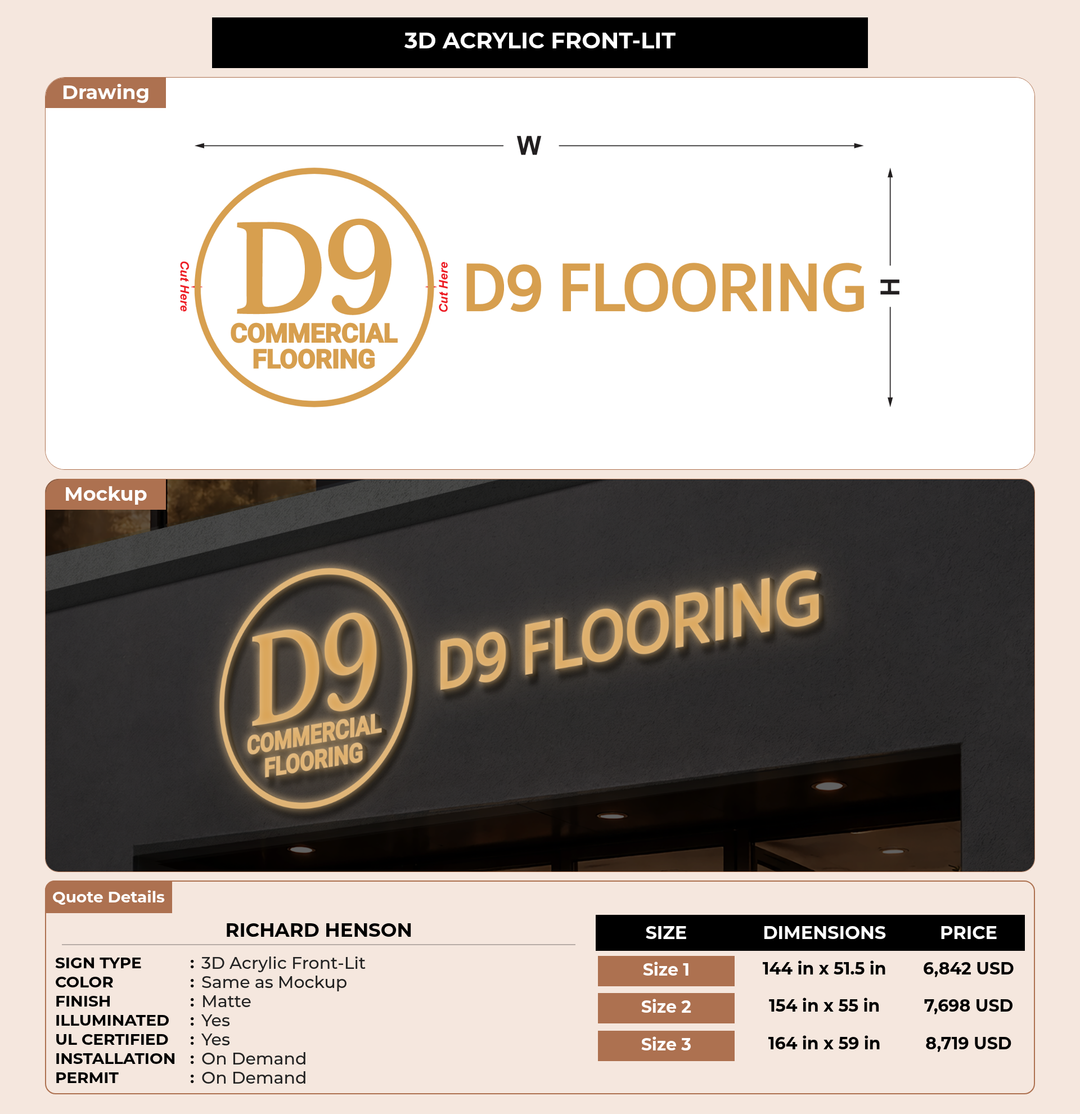 CUSTOM MOCKUP SIGN FOR Richard Henson