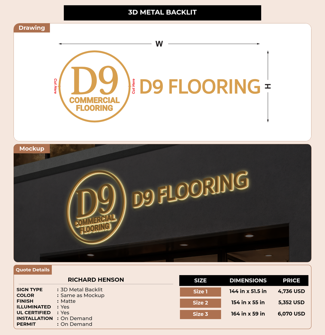 CUSTOM MOCKUP SIGN FOR Richard Henson