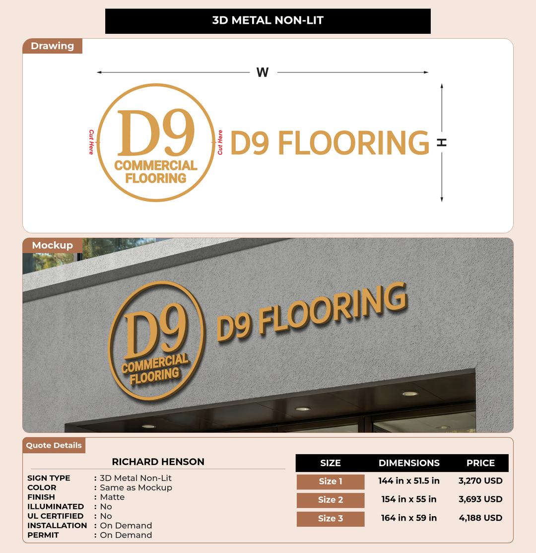 CUSTOM MOCKUP SIGN FOR Richard Henson