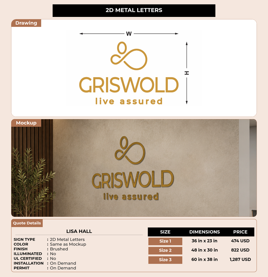 CUSTOM MOCKUP SIGN FOR Lisa Hall
