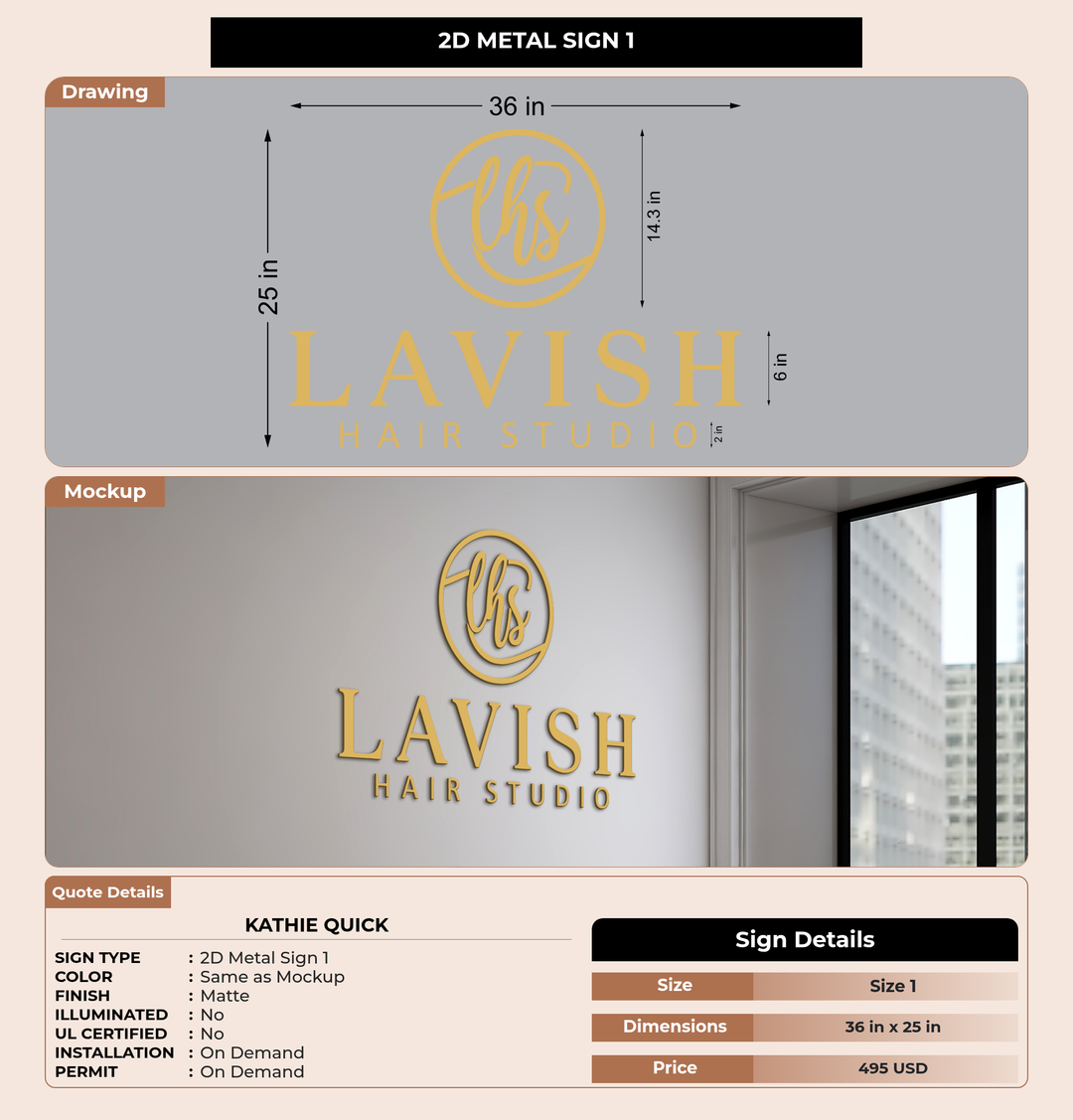 CUSTOM MOCKUP SIGN FOR Kathie Quick